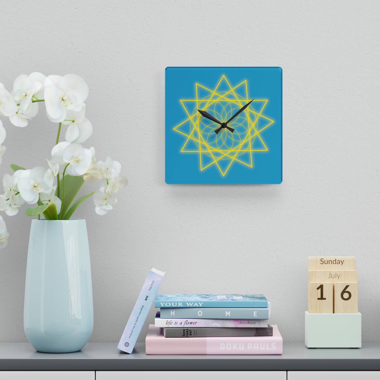 Sacred Geometry Acrylic Wall Clock