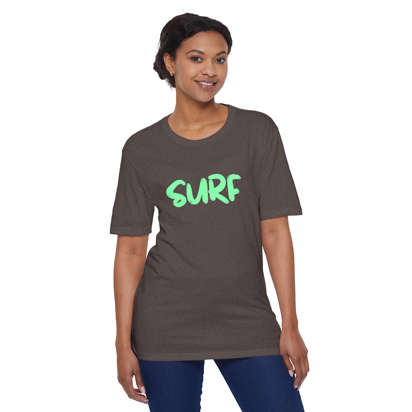 SURF Unisex District® Re-Tee®, Turquoise Script