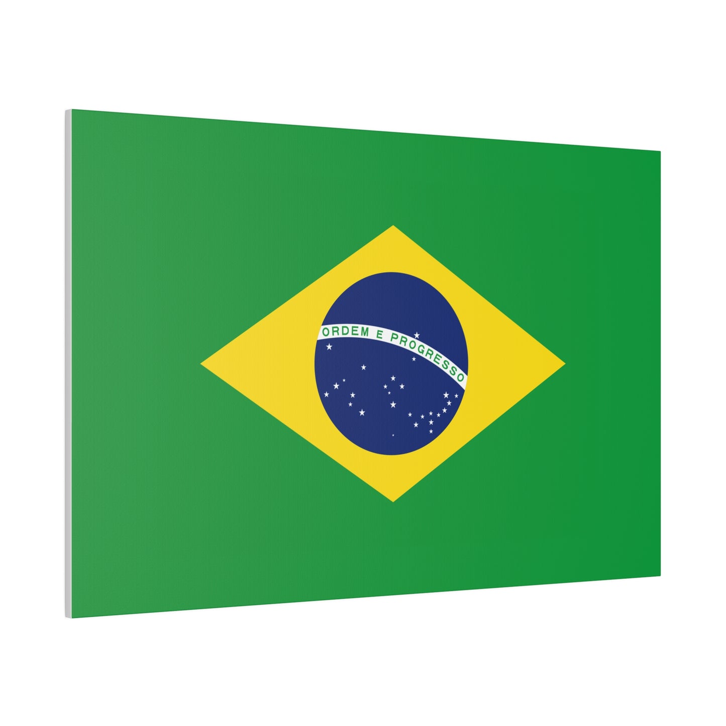 Brazilian Flag Matte Canvas, Stretched, 0.75"