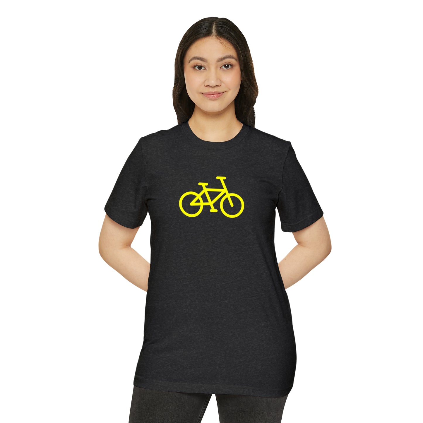 BIKE Unisex Recycled Organic T-Shirt, Gold Print