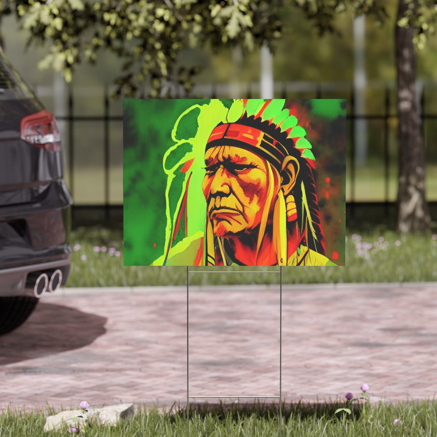 Native American Yard Sign