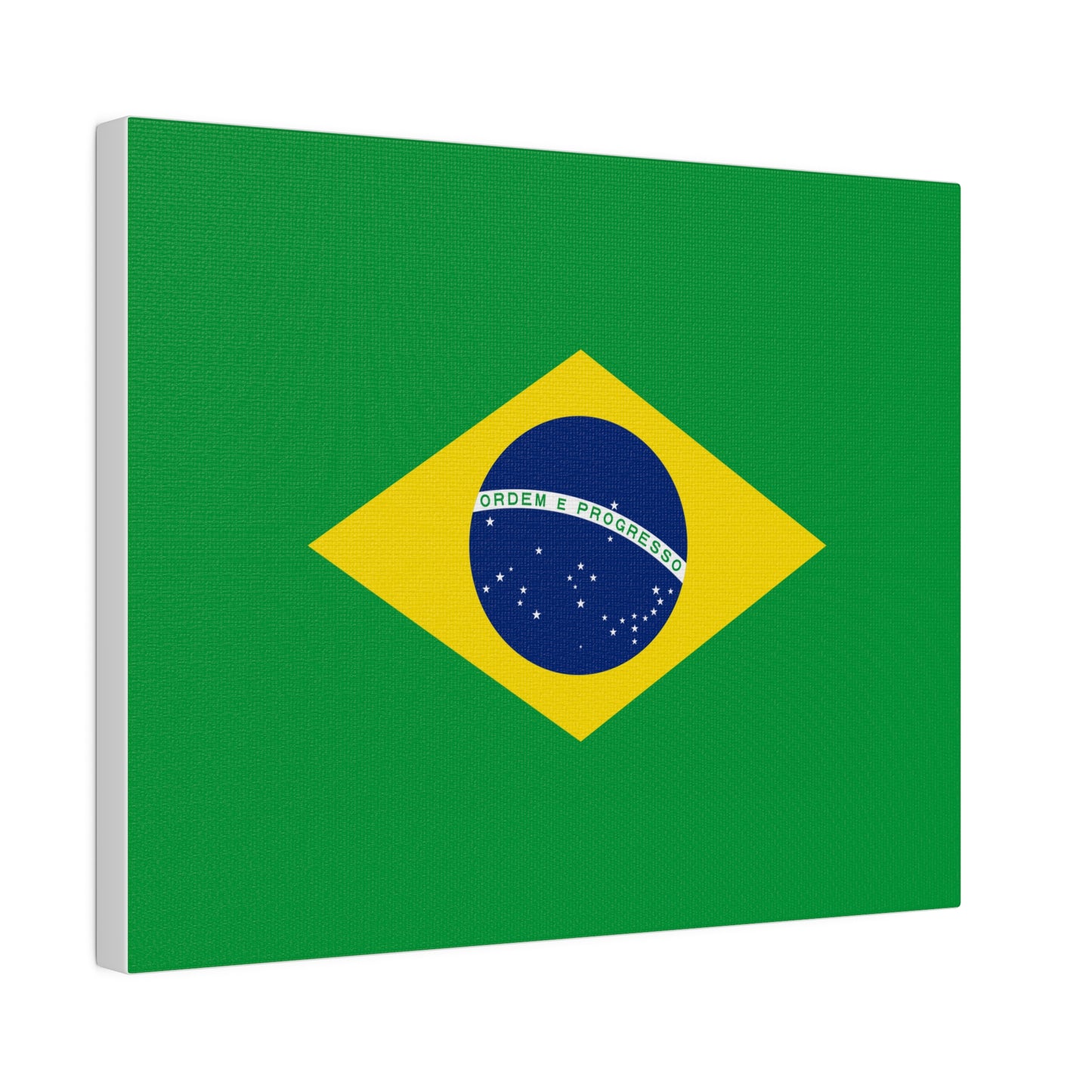 Brazilian Flag Matte Canvas, Stretched, 0.75"