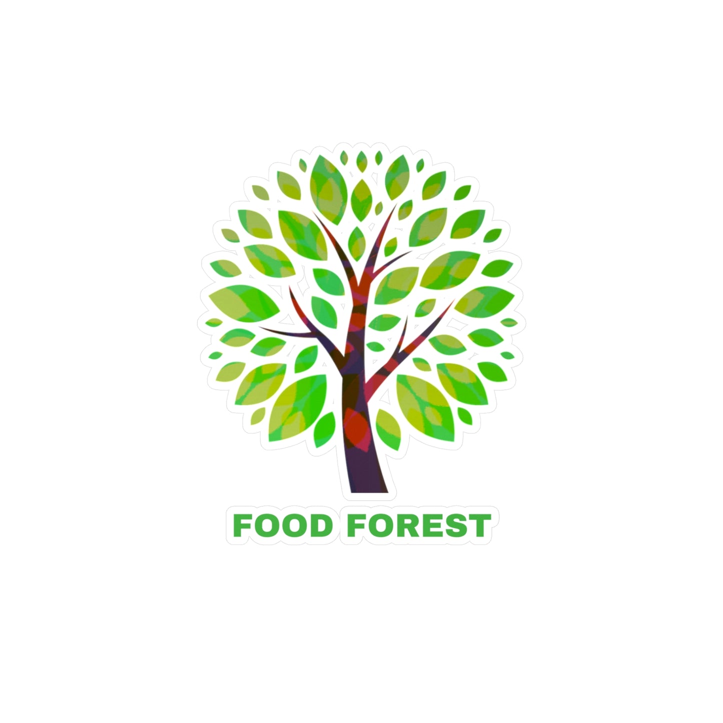 FOOD FOREST Kiss-Cut Vinyl Decals