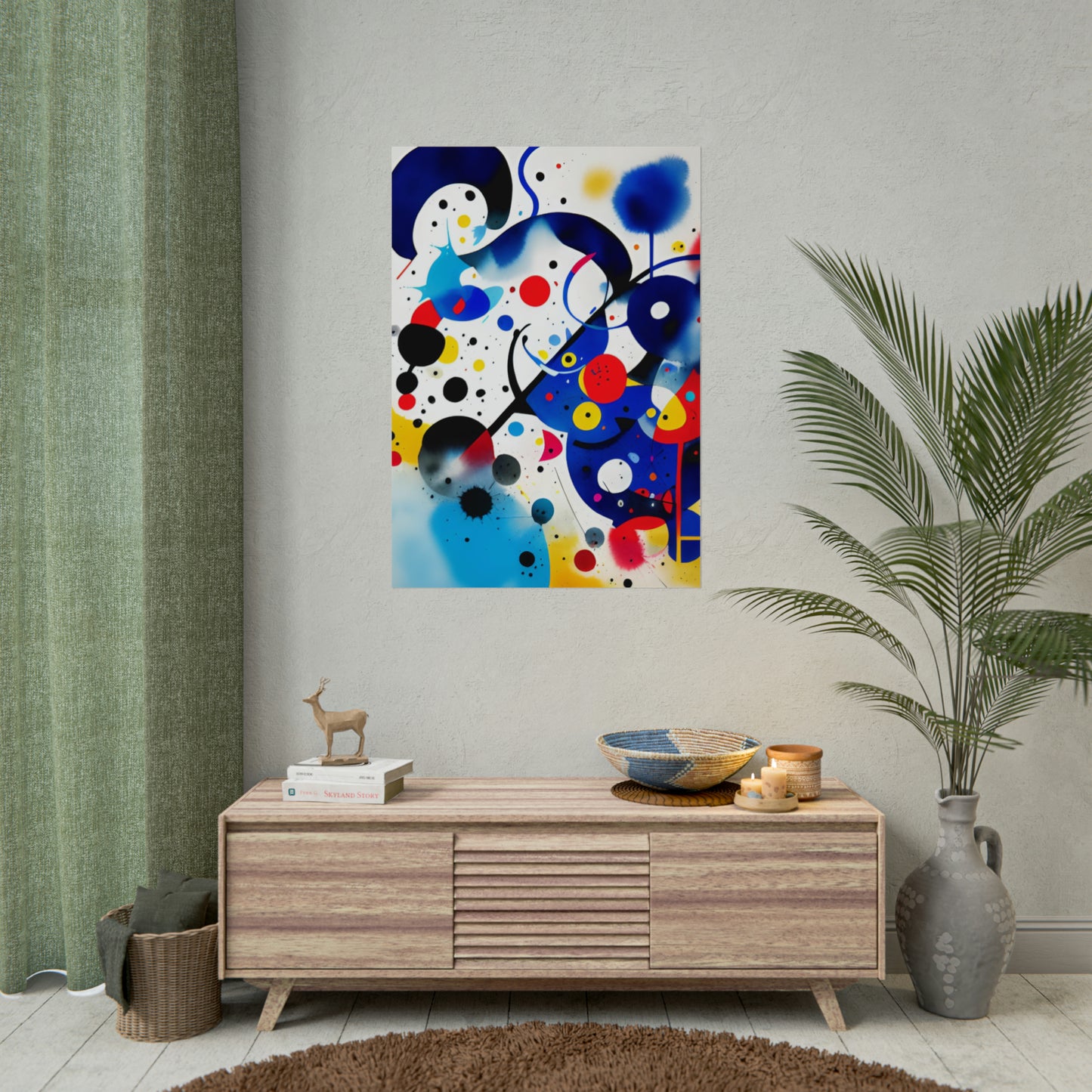 Rolled Poster, Inspired by Miro