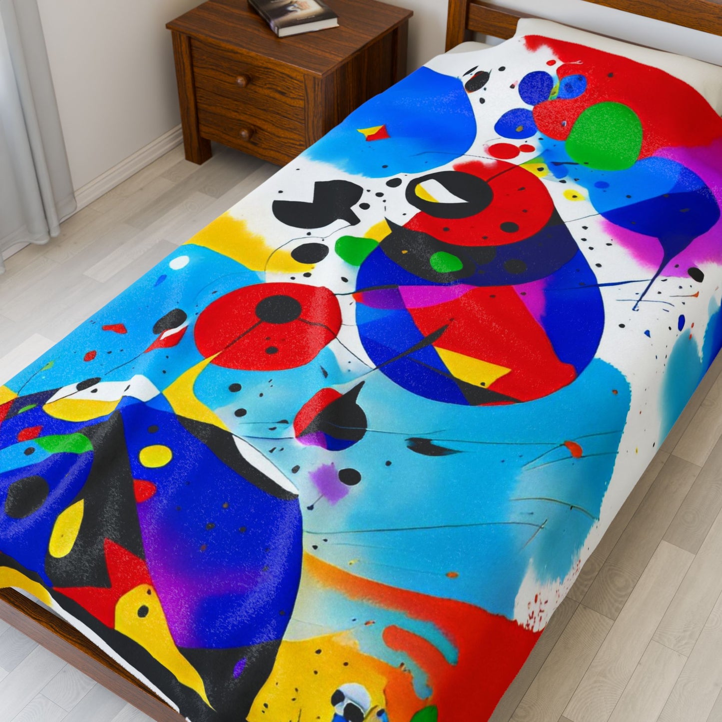 Velveteen Plush Blanket, Inspired by Miro