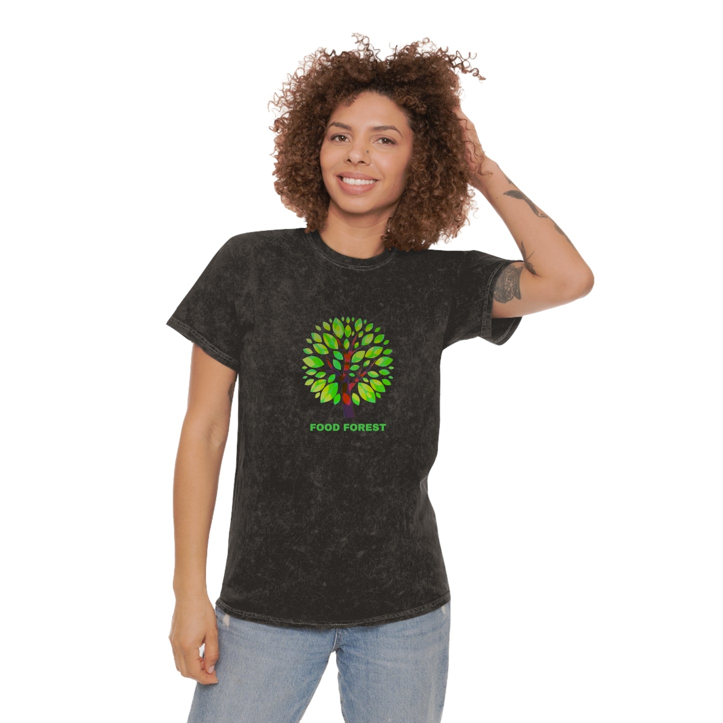 FOOD FOREST Unisex Mineral Wash T-Shirt