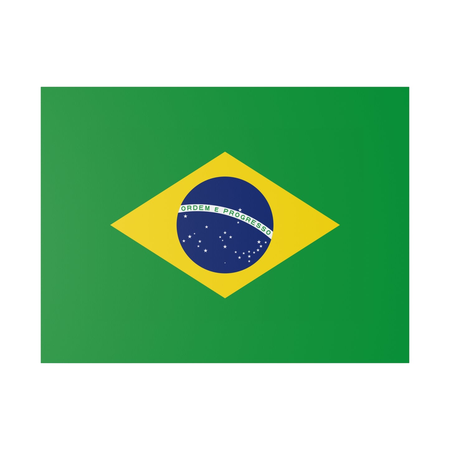 Brazilian Flag Matte Canvas, Stretched, 0.75"
