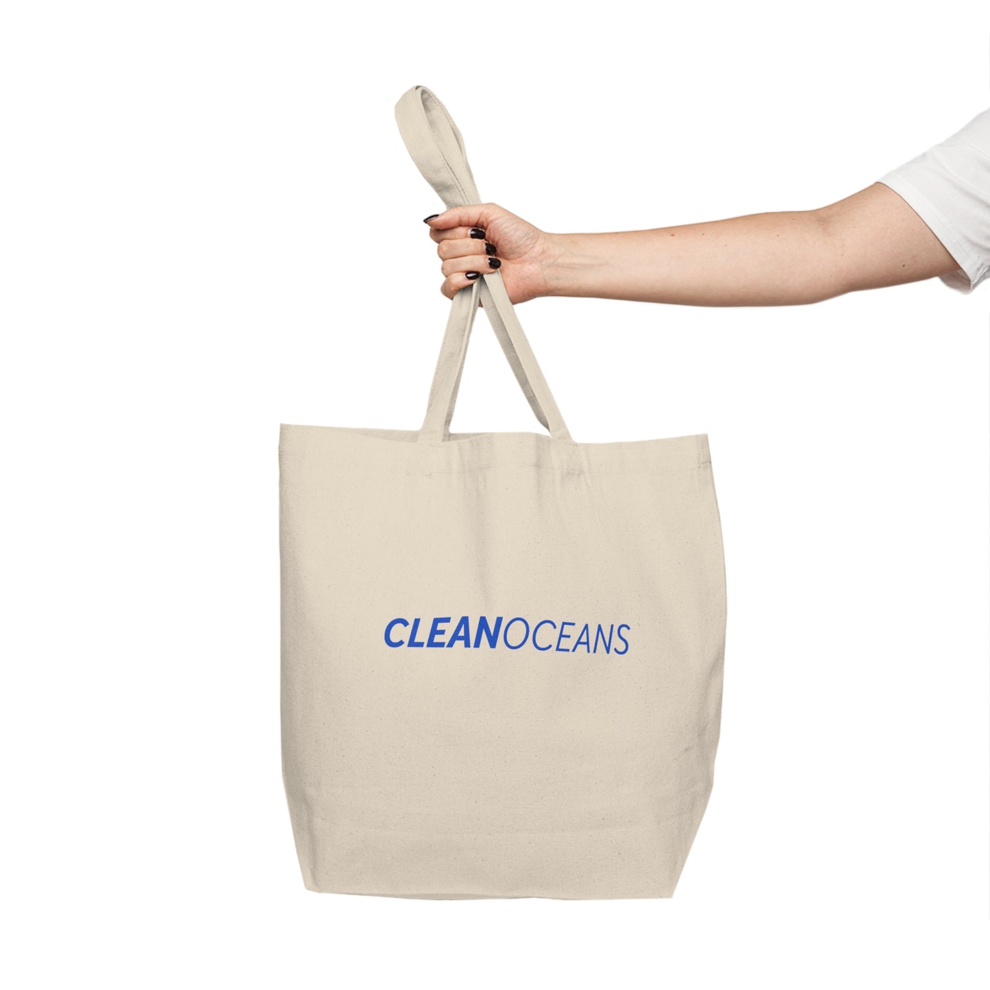 CleanOceans Canvas Shopping Tote
