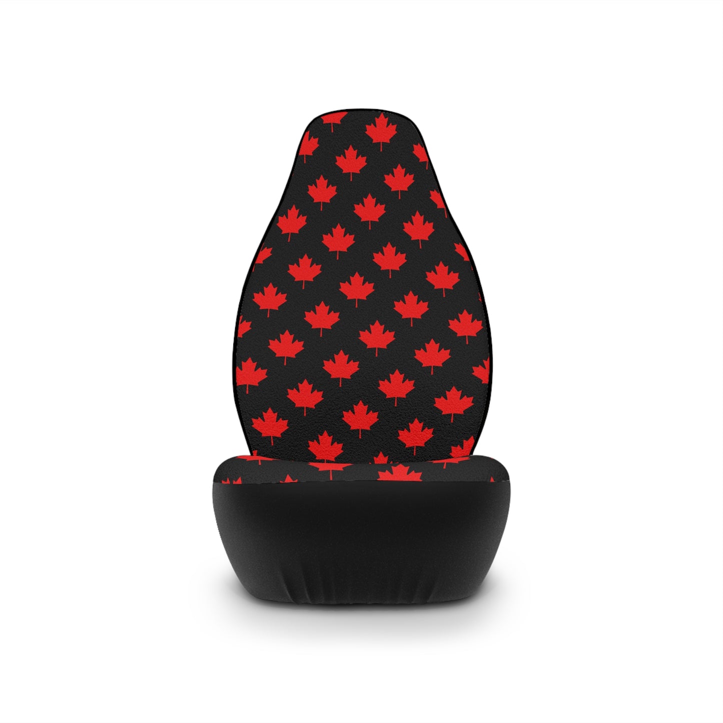 Car Seat Covers, Canadian Maple Leaf, Black