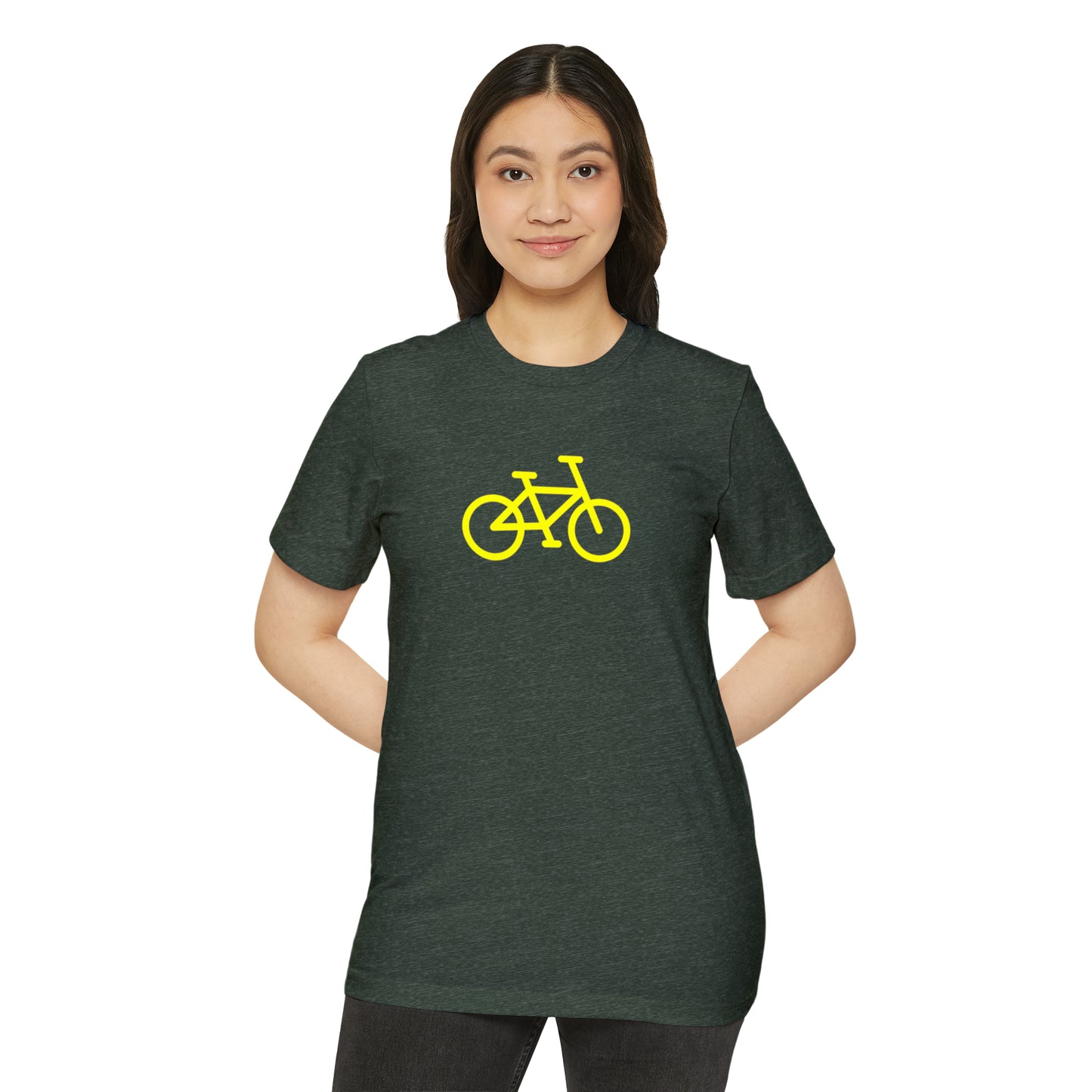 BIKE Unisex Recycled Organic T-Shirt, Gold Print