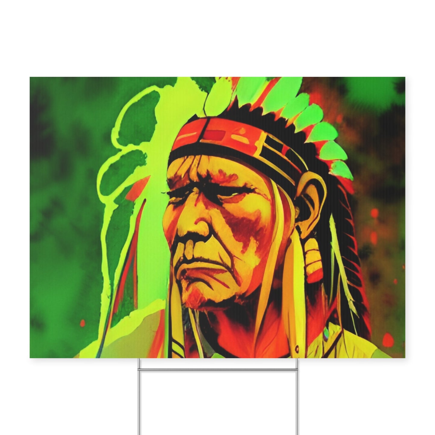 Native American Yard Sign