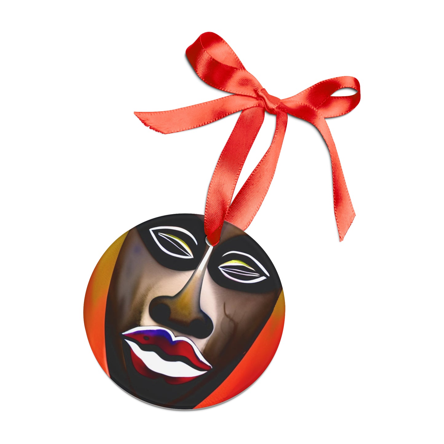 PAN AFRICA Acrylic Ornament with Ribbon