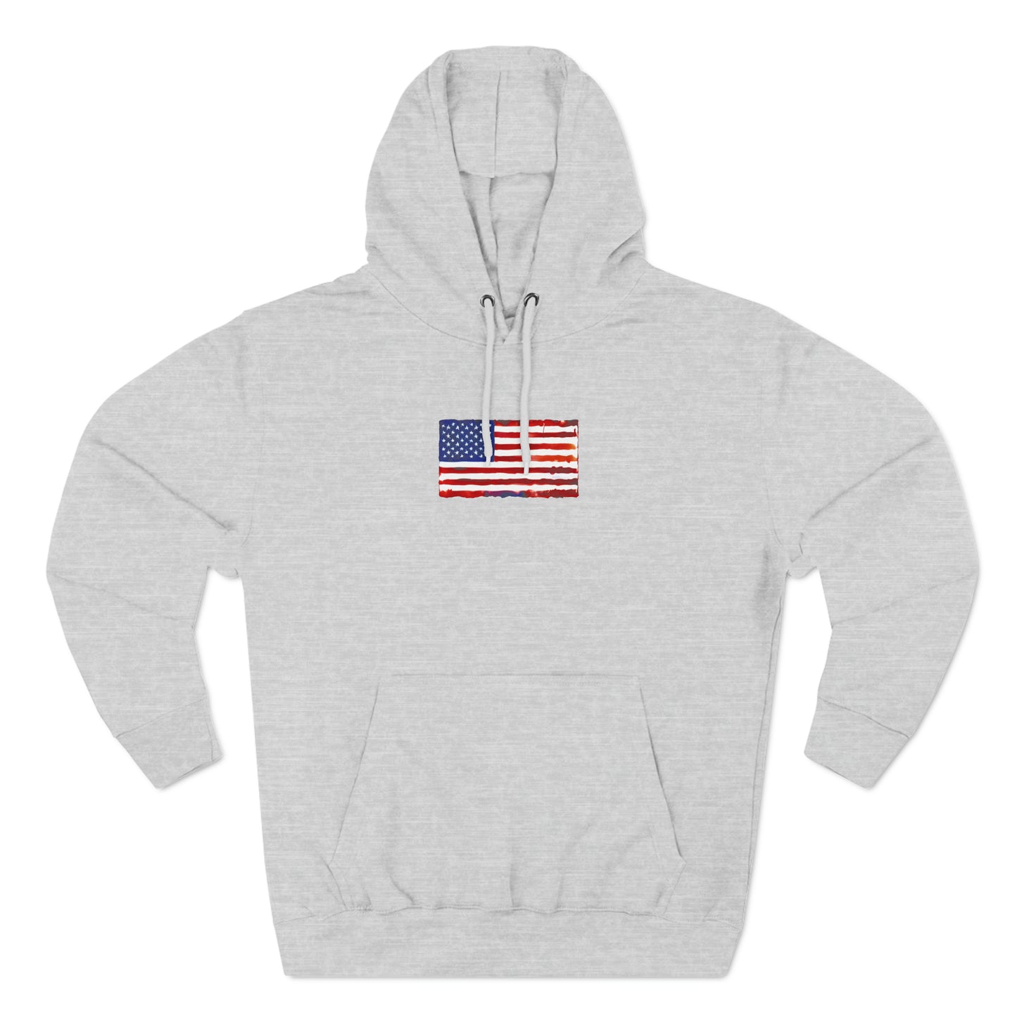 American Flag Watercolor, Unisex Premium Pullover Hoodie