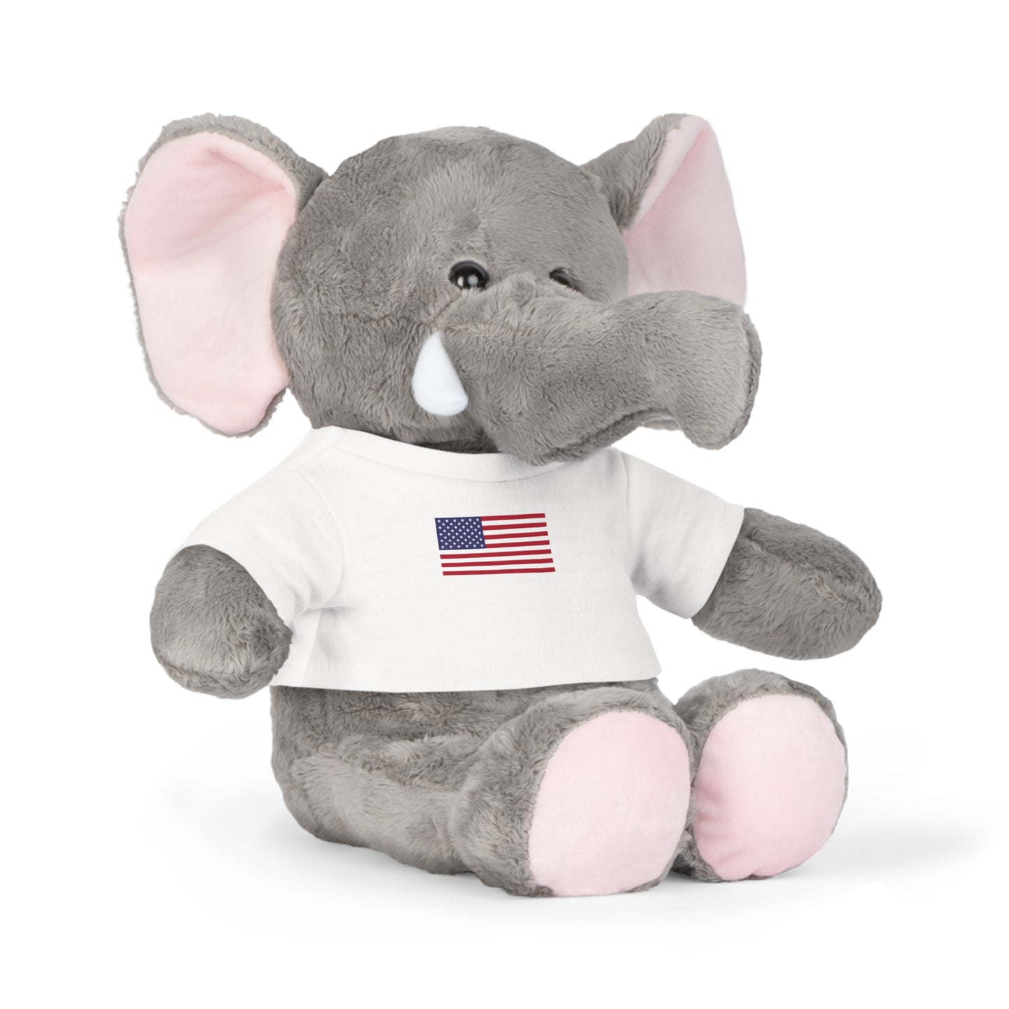 Plush Toy with American Flag Shirt