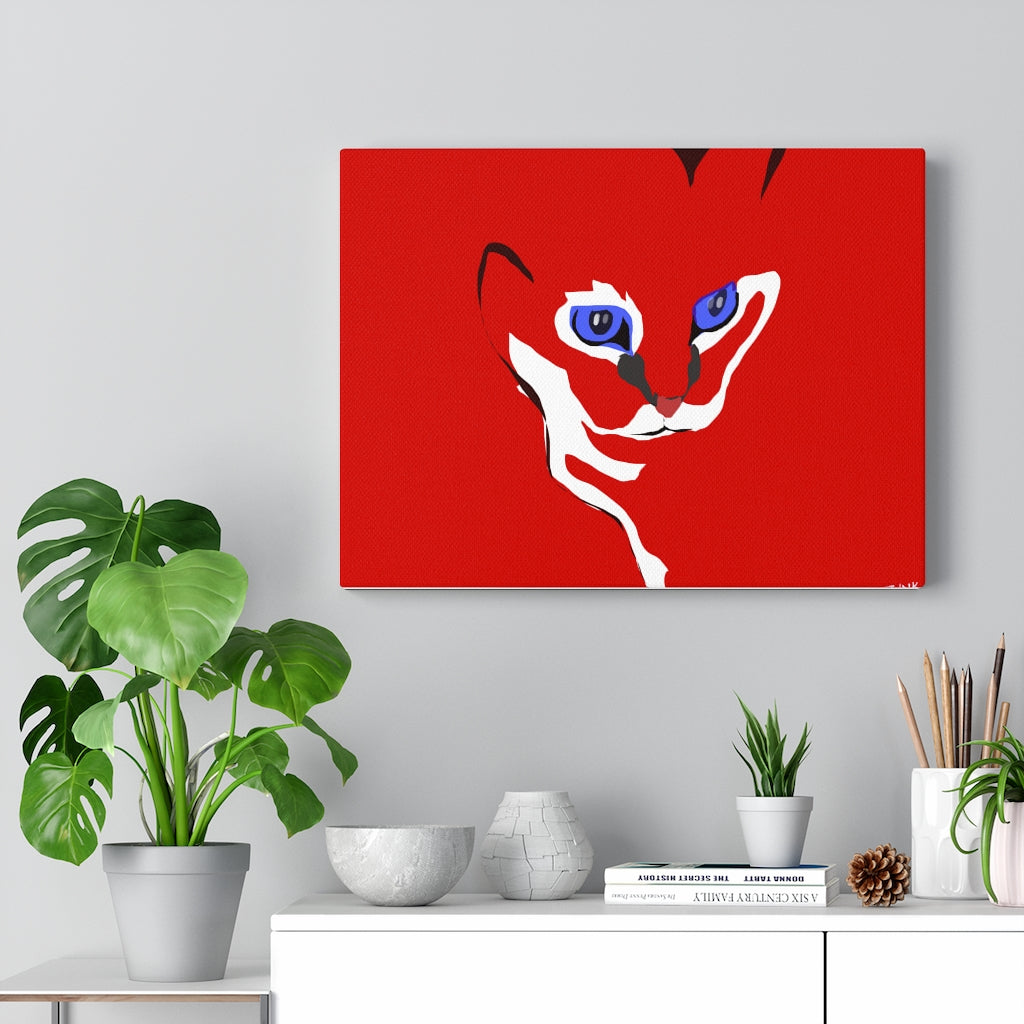 Cat Design - Red Canvas Gallery Wraps