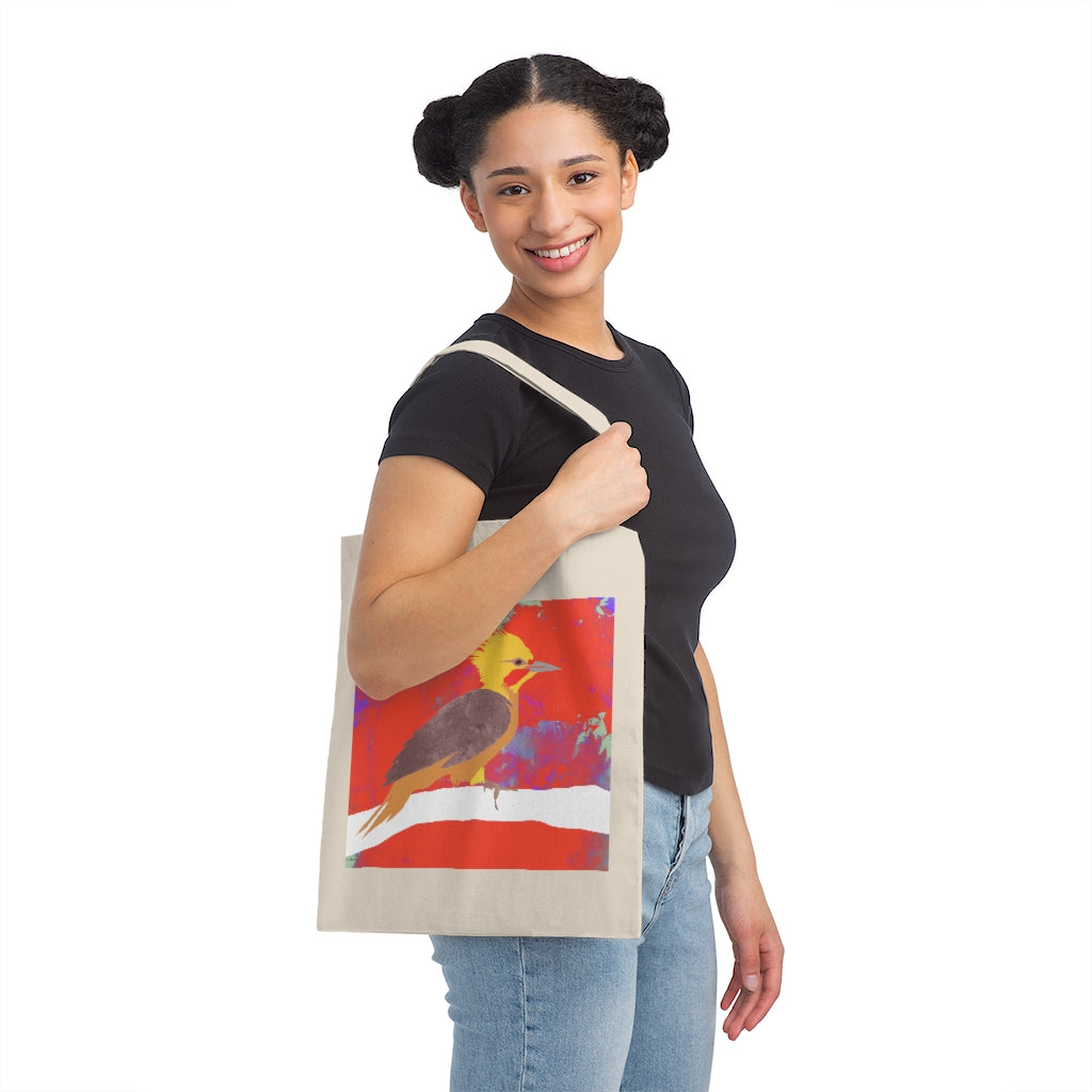 Canvas Tote Bag - Bird Design