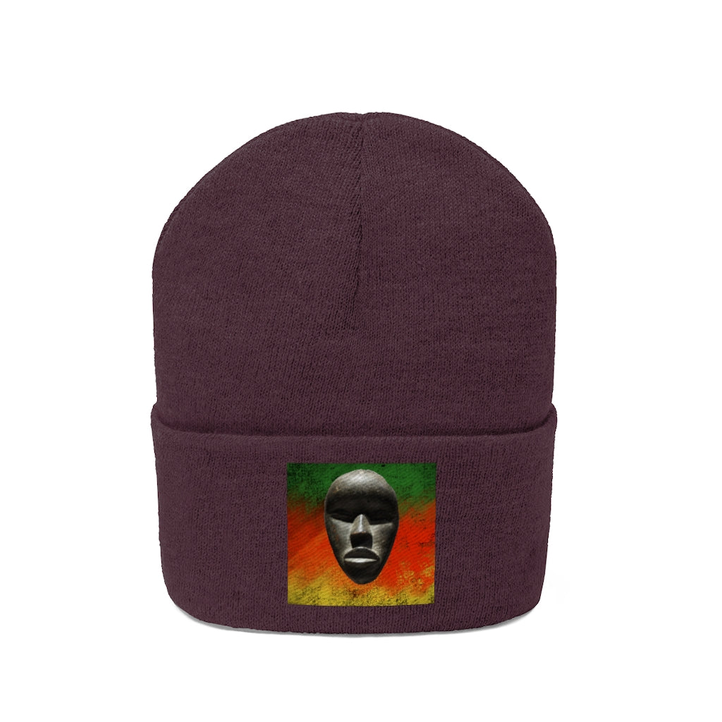 African Mask - Knit Beanie