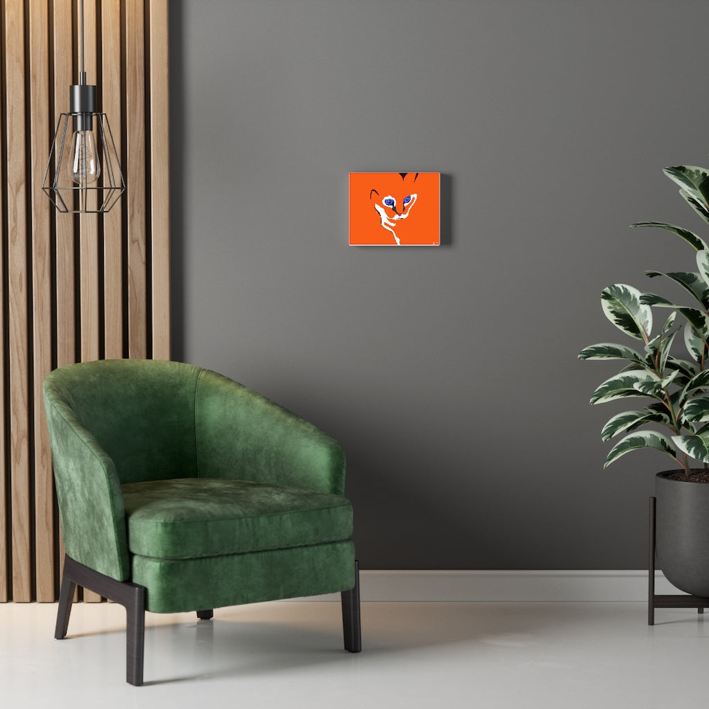 Cat Design - Orange Canvas Gallery Wraps