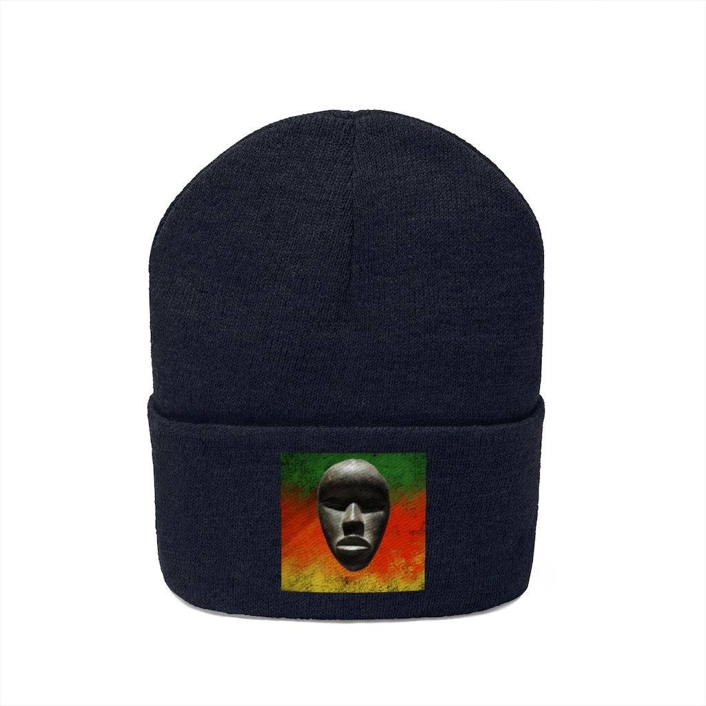 African Mask - Knit Beanie