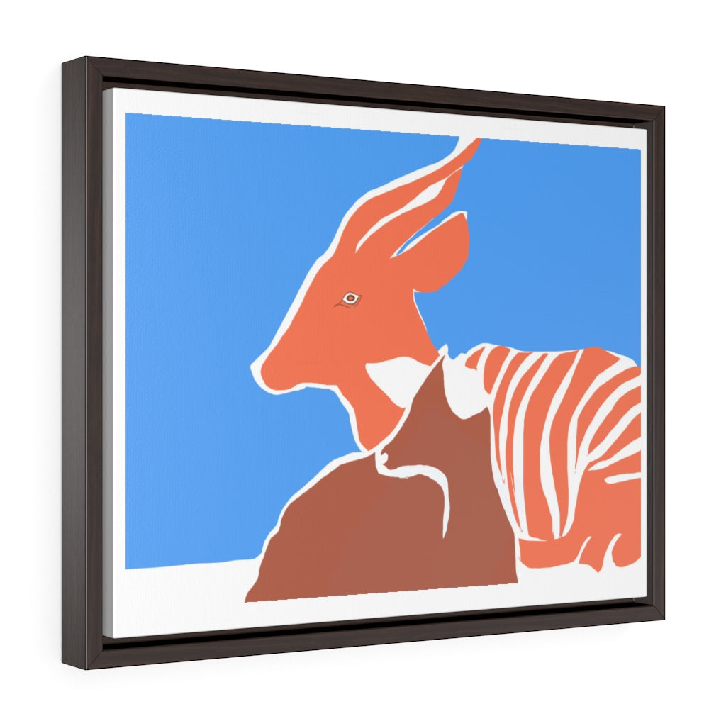 Zoo Theme - Horizontal Framed Premium Gallery Wrap Canvas