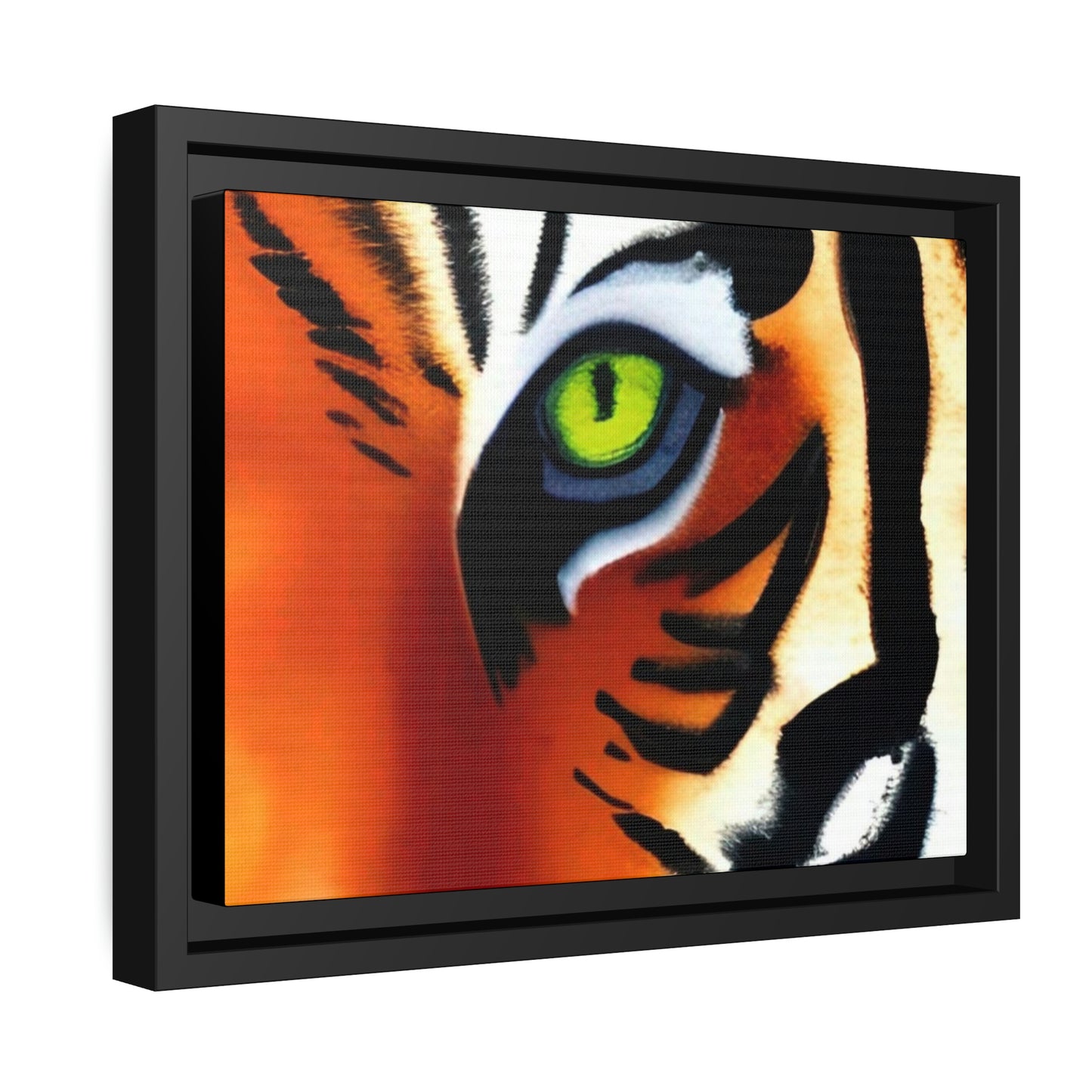 TIGER - Matte Canvas, Black Frame