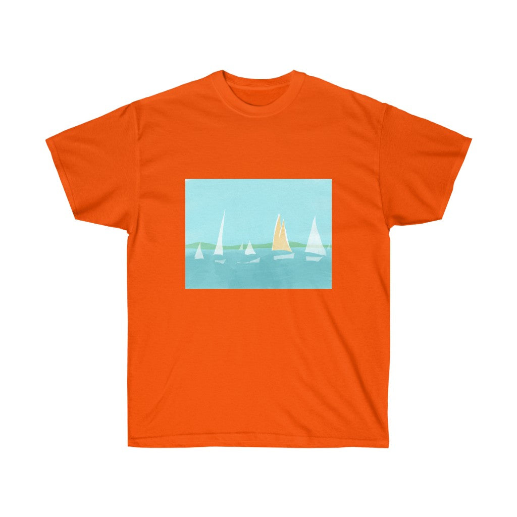 Sail Boat Scene - Unisex Ultra Cotton Tee