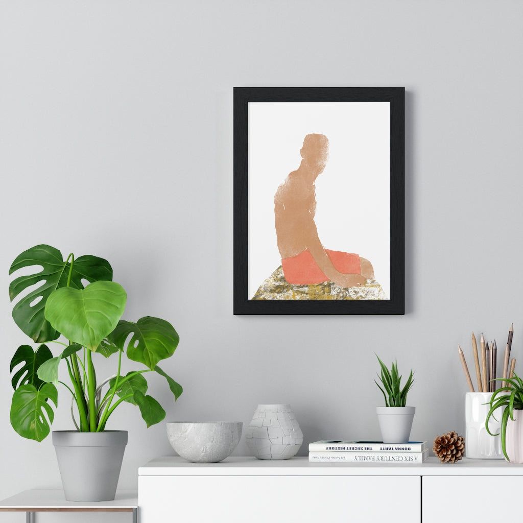 Male Figure - Premium Framed Vertical Poster