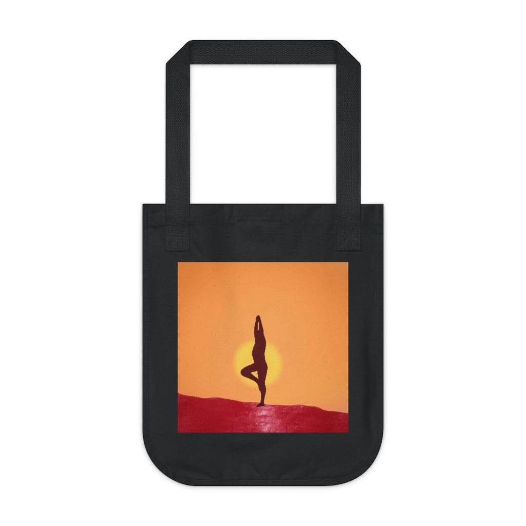 Organic Canvas Tote Bag - Morning Yoga