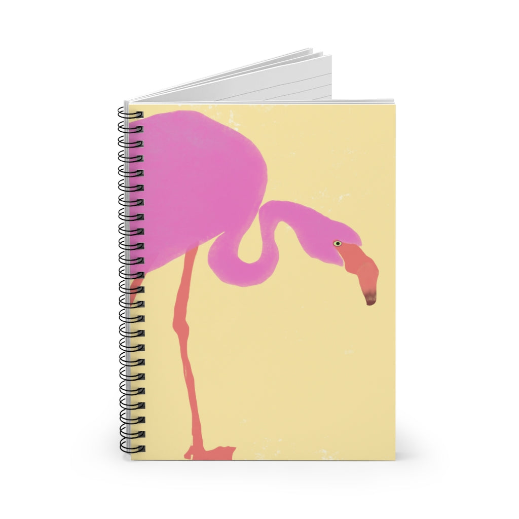 Pink Flamingo - Spiral Notebook - Ruled Line