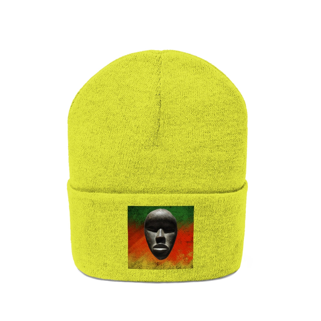 African Mask - Knit Beanie