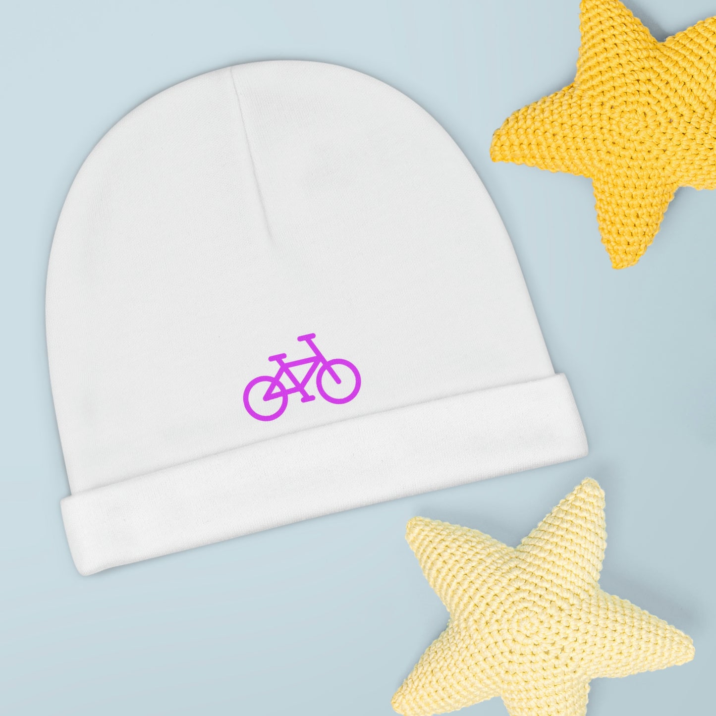 Baby Beanie - Pink Bike