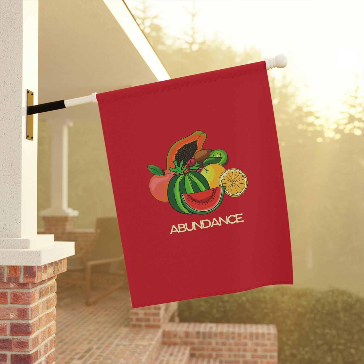 ABUNDANCE - Garden & House Banner - Red