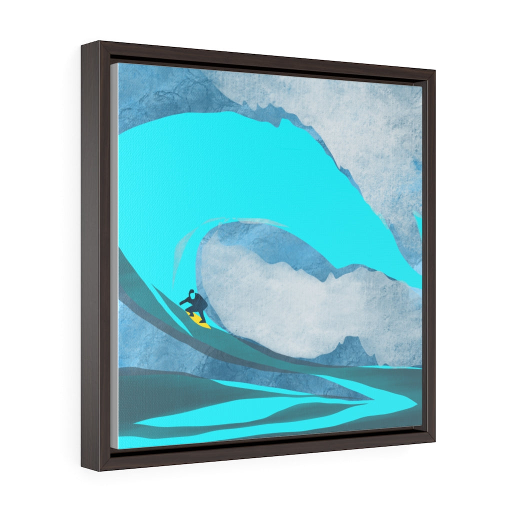 Surfing - Square Framed Premium Gallery Wrap Canvas