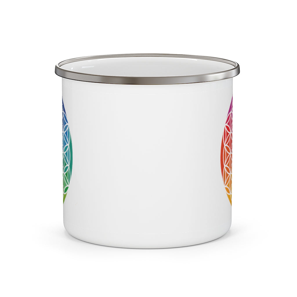 Enamel Camping Mug - Flower of Life