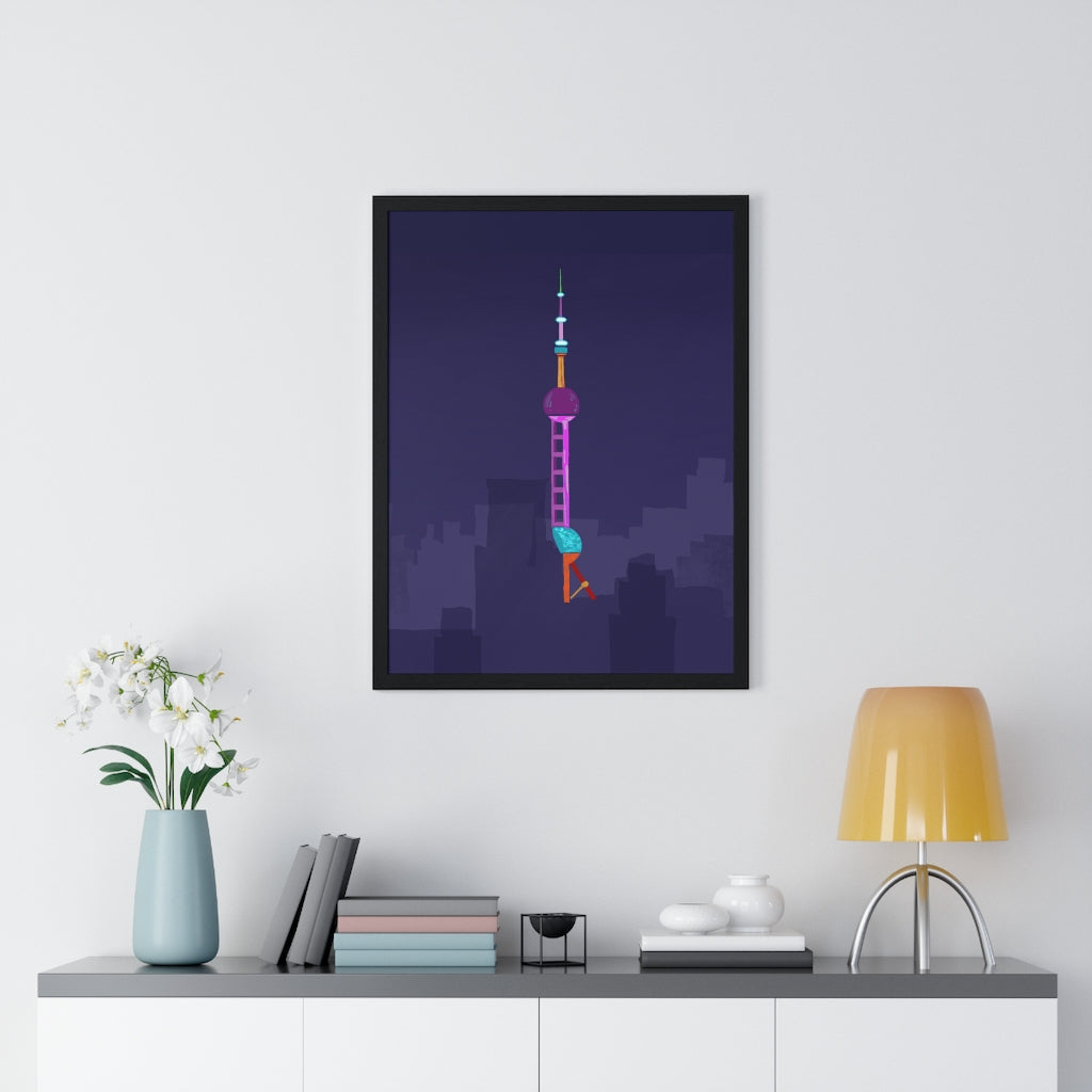 Skyline Tower - Premium Framed Vertical Poster