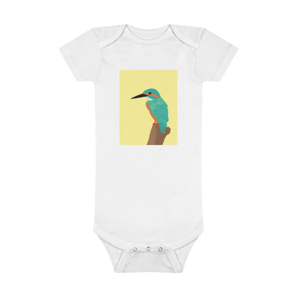 Kingfisher Bird Design - Baby Short Sleeve Onesie®
