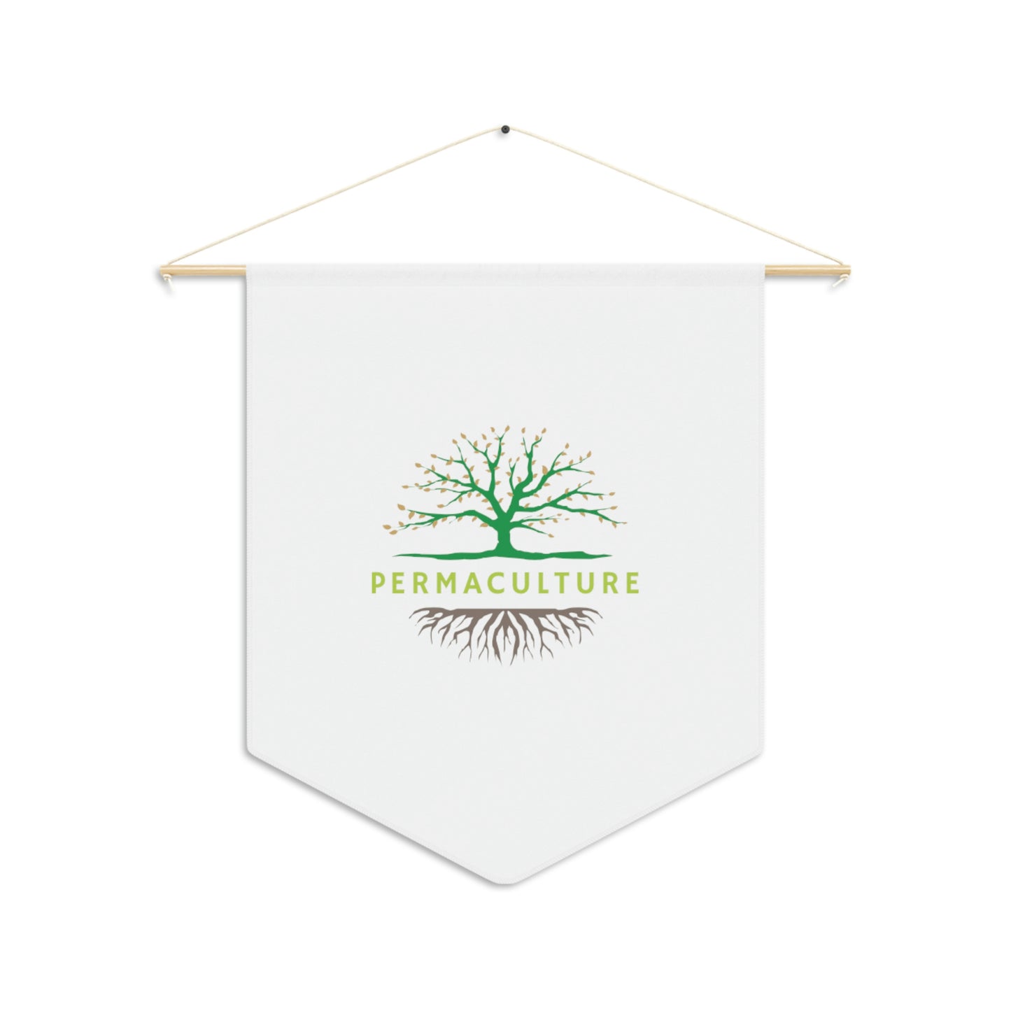 Permaculture Pennant - White