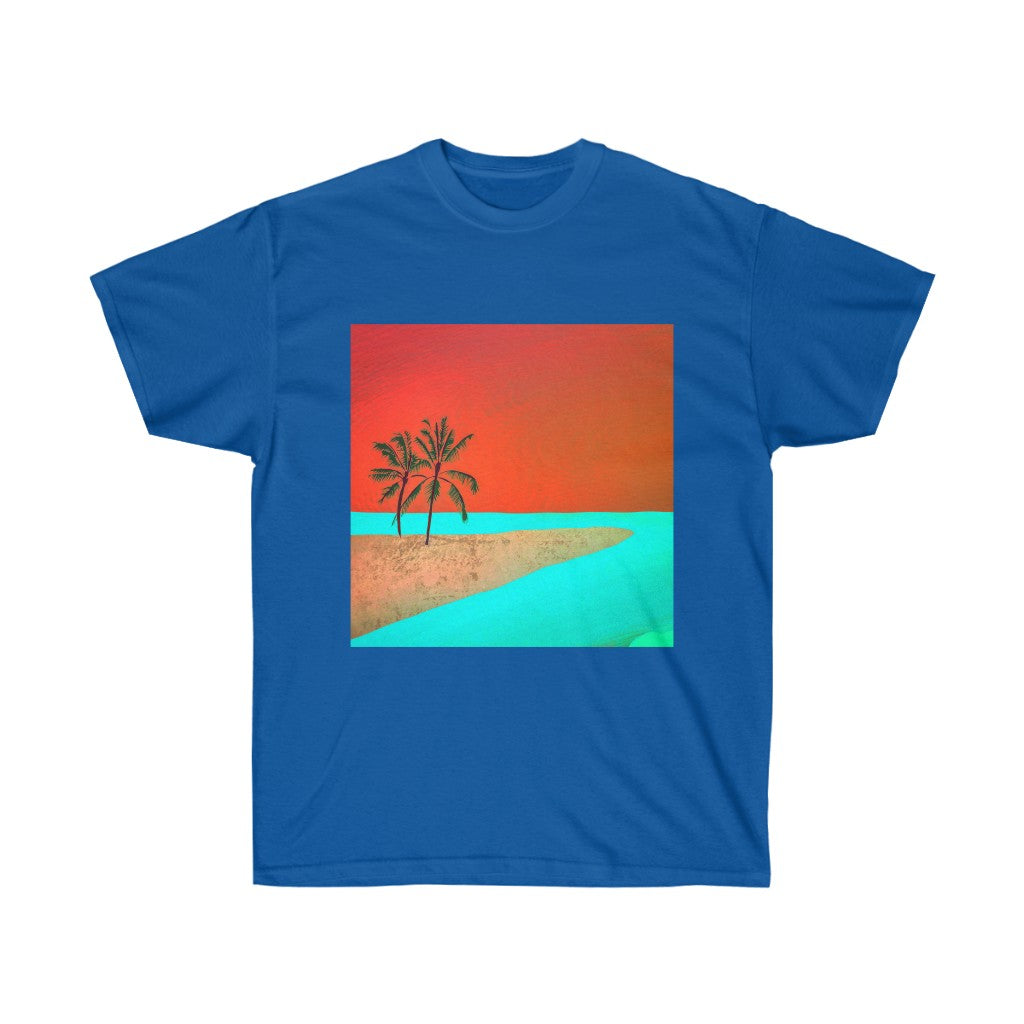 Palm Tree Beach - Unisex Ultra Cotton Tee