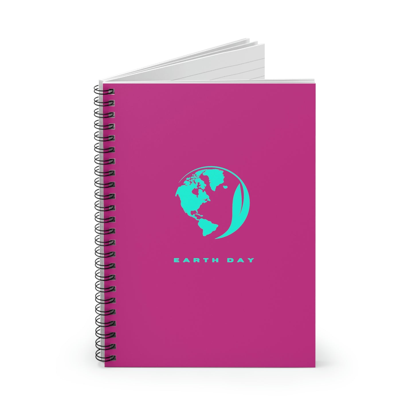 EARTH DAY - Spiral Notebook - Ruled Line - Pink Cover