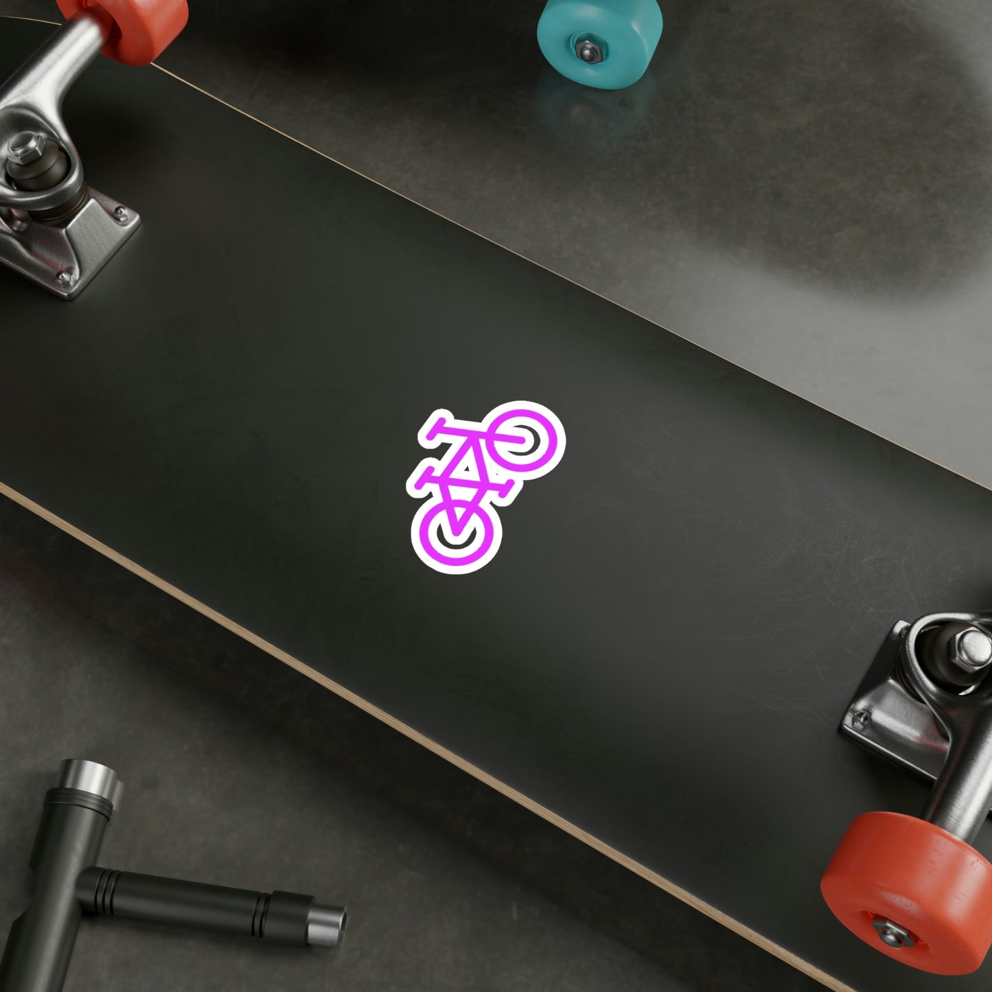 Kiss-Cut Vinyl Decals - Pink Bike