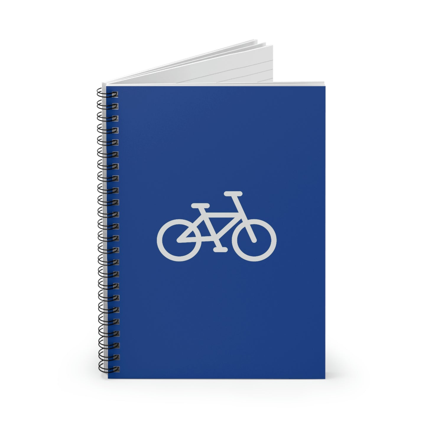 Bike Print - Spiral Notebook - Ruled Line - Blue