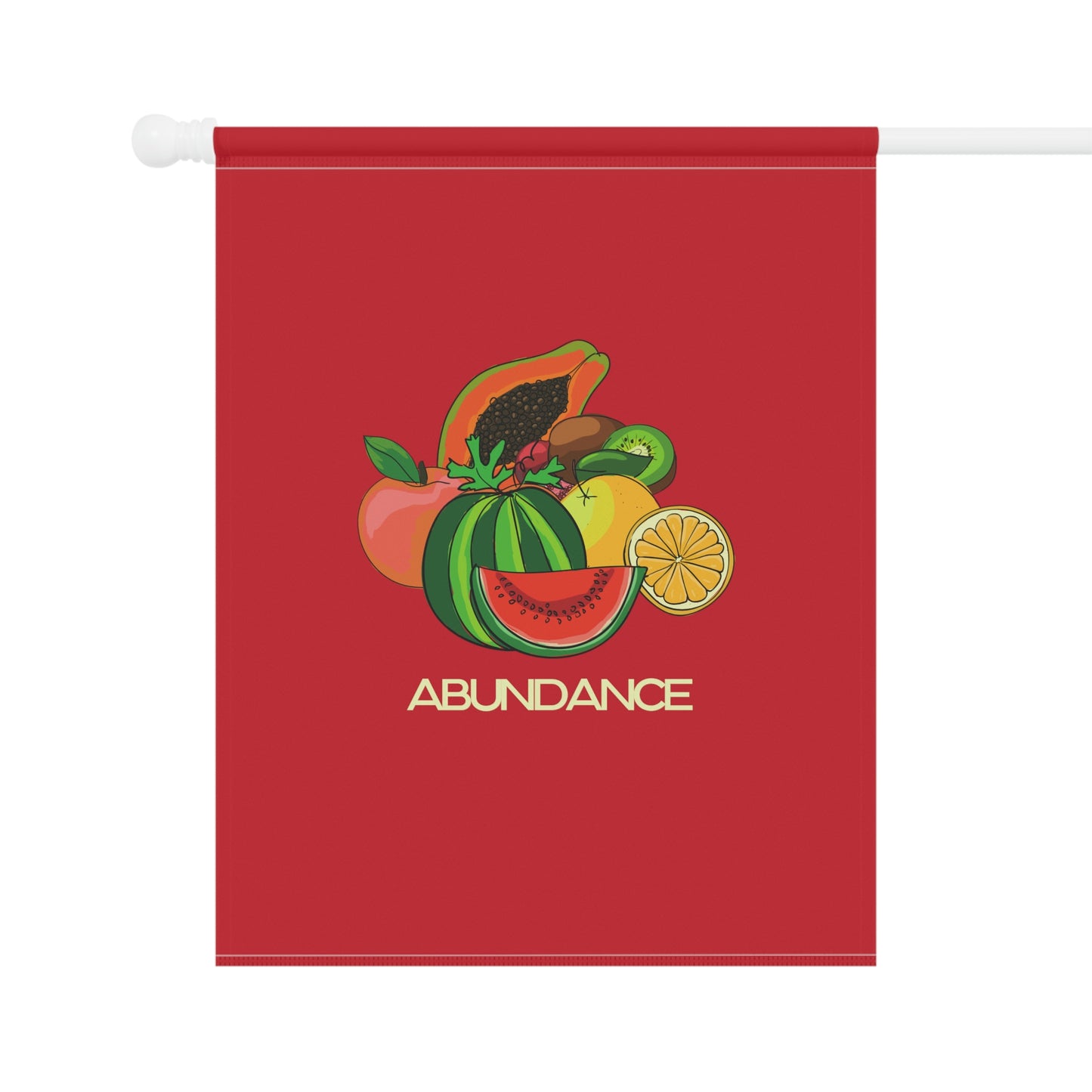 ABUNDANCE - Garden & House Banner - Red