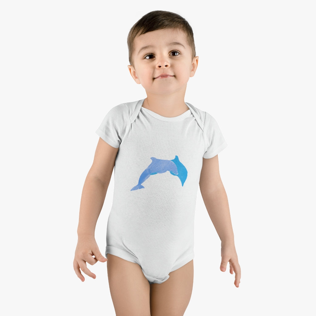 Dolphin Onesie® Organic Baby Bodysuit