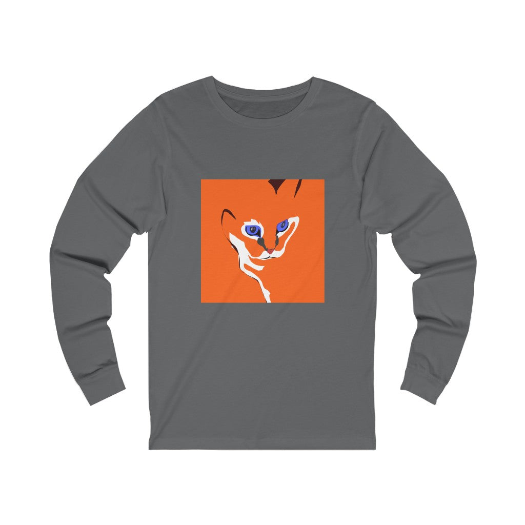 Unisex Jersey Long Sleeve Tee - Cat