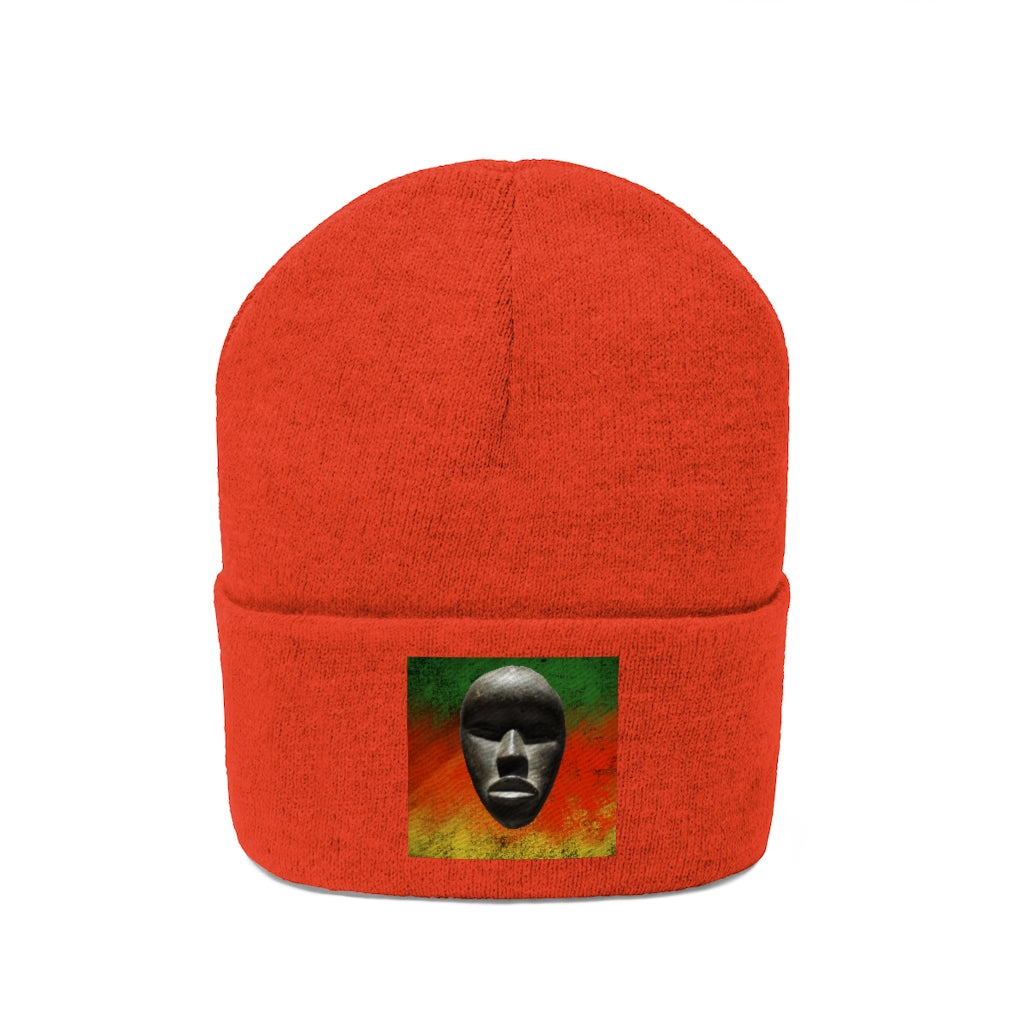 African Mask - Knit Beanie
