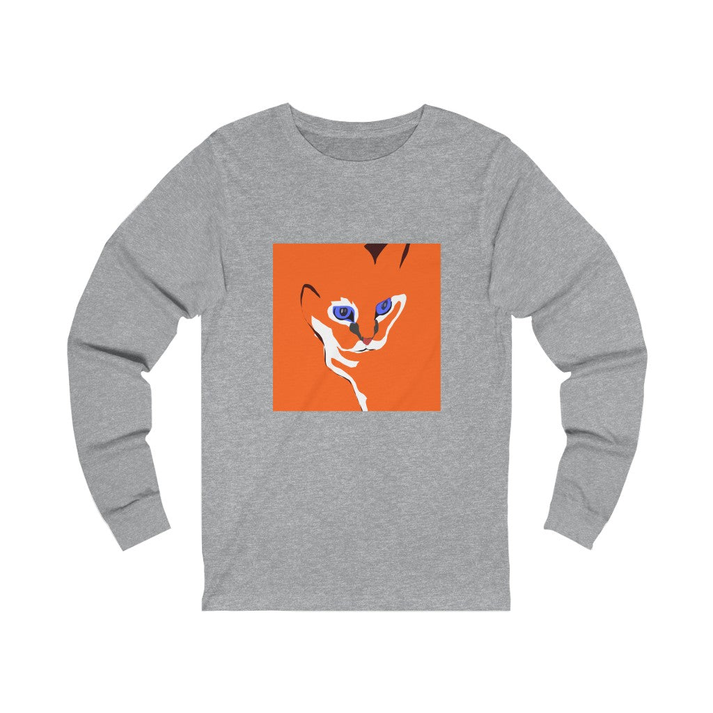 Unisex Jersey Long Sleeve Tee - Cat