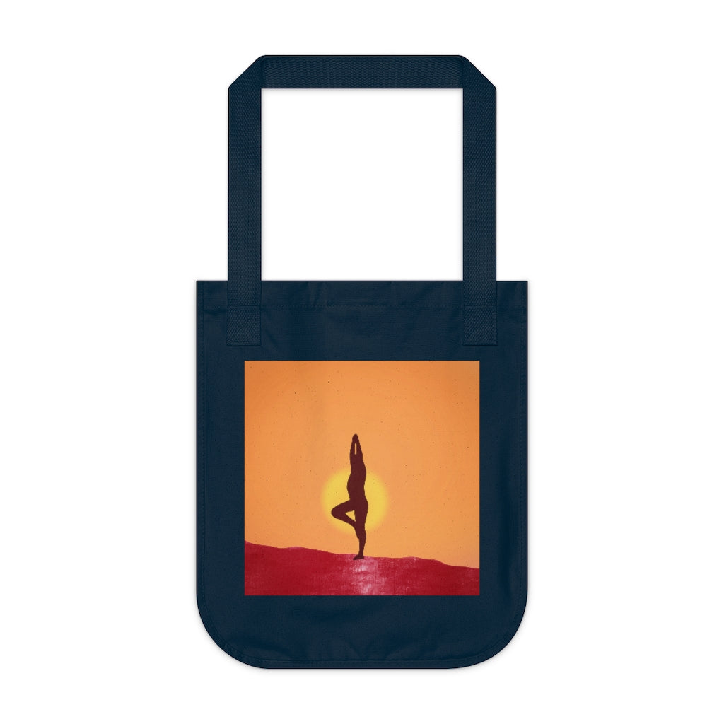 Organic Canvas Tote Bag - Morning Yoga