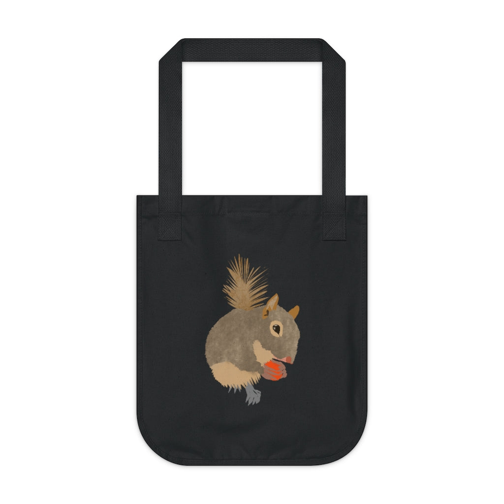 Organic Canvas Tote Bag - Squirrel