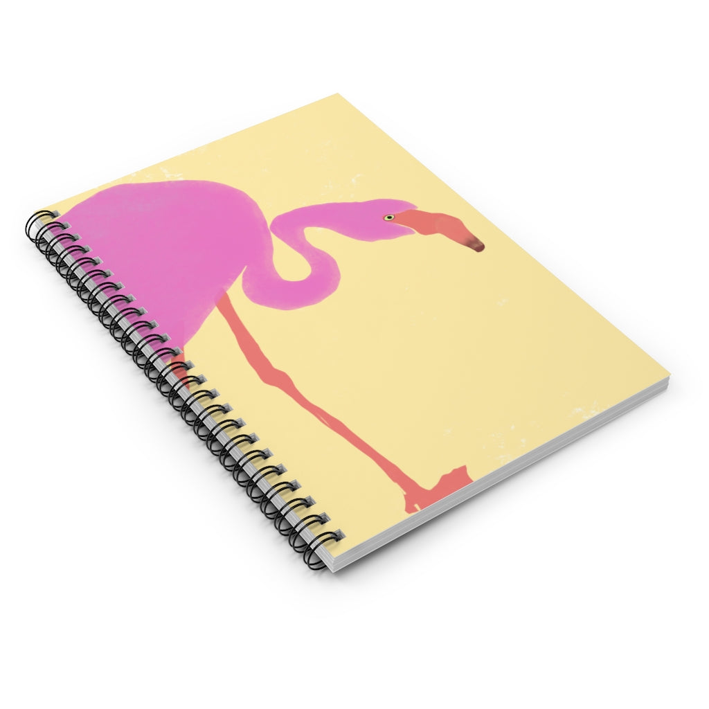 Pink Flamingo - Spiral Notebook - Ruled Line