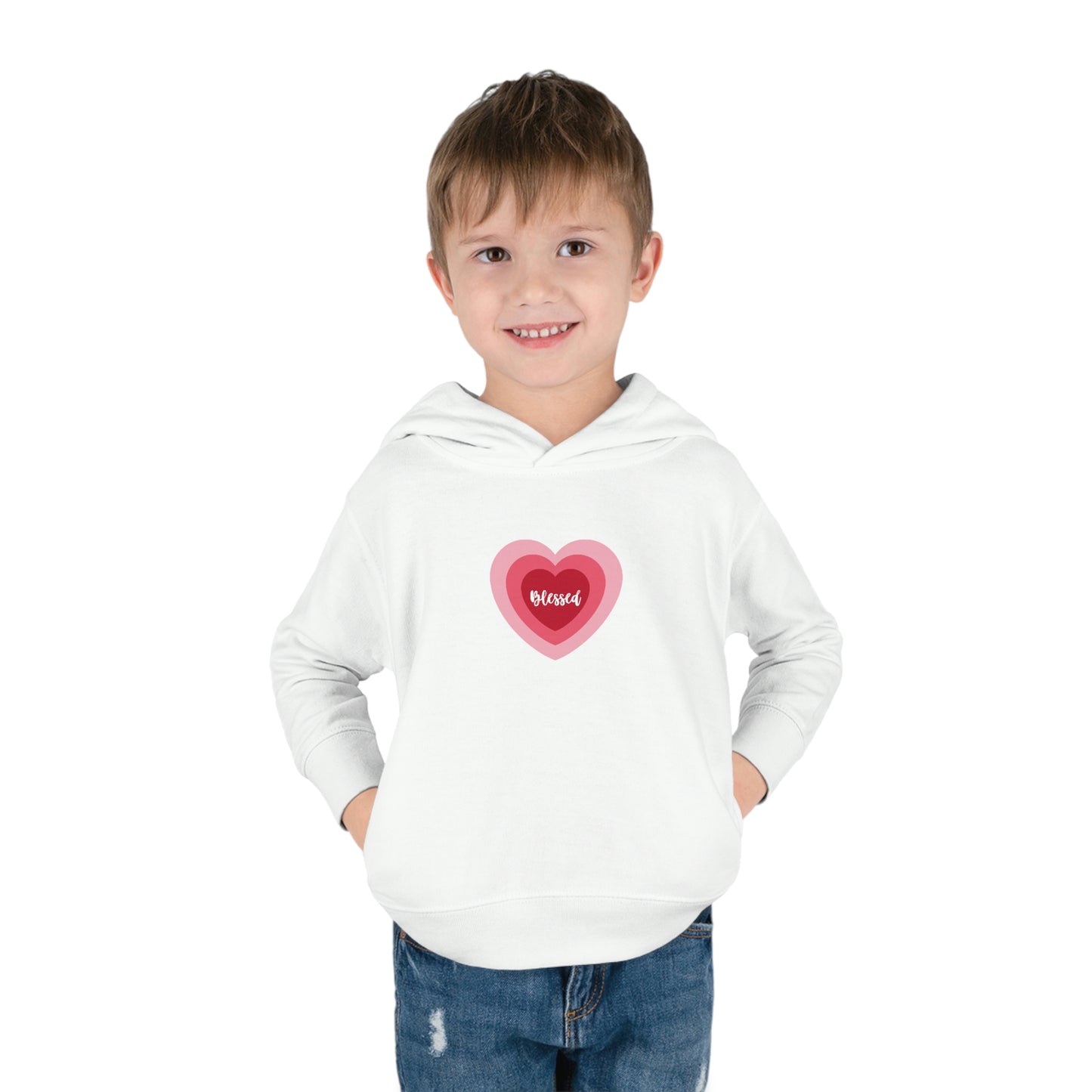 Blessed Heart - Toddler Pullover Fleece Hoodie
